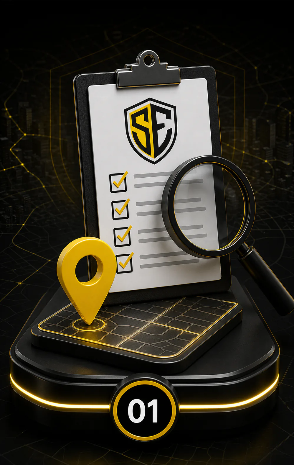 Sky Eye branded security assessment illustration