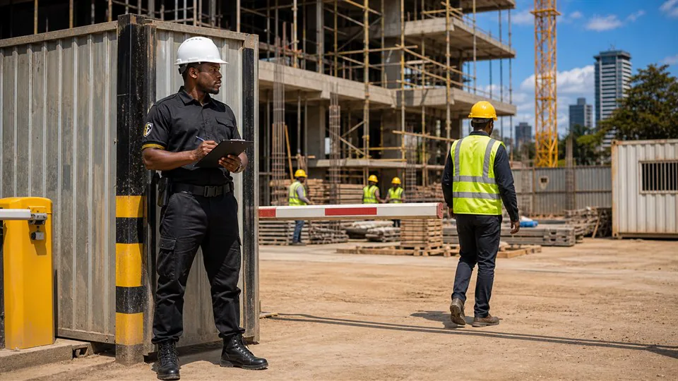 Sky Eye construction site guard checking site access